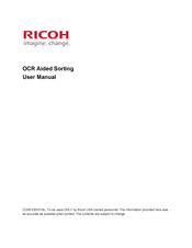 Ricoh mSorter OCR User Manual