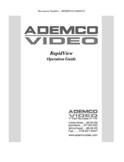 ADEMCO VIDEO RapidView Operation Manual
