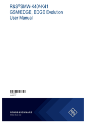Rohde & Schwarz SMW-K41 User Manual