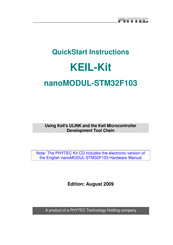 Phytec KEIL nanoMODUL-STM32F103 Quick Start Instructions