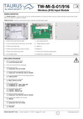 Argus Security TAURUS TW-MI-S-01/916 Quick Start Manual