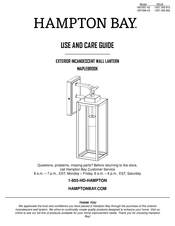 HAMPTON BAY HB7098-43 Use And Care Manual