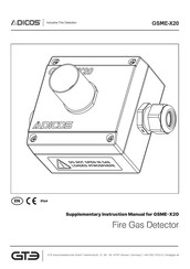 Adicos GSME-X20 Supplementary Instructions Manual
