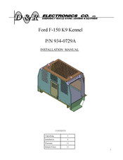 D&R ELECTRONICS Ford F-150 K9 Kennel Instruction Manual