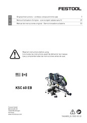 Festool KSC 60 EB Original Instructions Manual