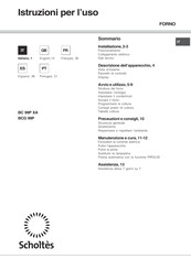 SCHOLTES BCG 99P Operating Instructions Manual