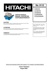 Hitachi CP2843S Service Manual