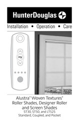 HunterDouglas Alustra Woven Textures LT525 Installation Operation Care