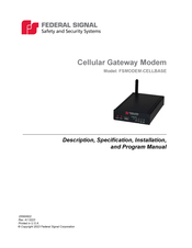 Federal Signal Corporation FSMODEM-CELLBASE Description, Specification And Installation Instructions