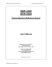Biospherical Instruments QCR-2200 User Manual