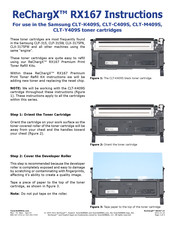 TonerRefillKits ReChargX RX167 Instructions Manual