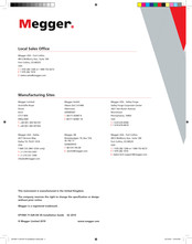 Megger Baker EP1000 Installation Manual