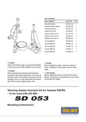 Öhlins SD 053 Mounting Instructions
