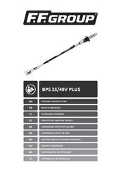 F.F. Group BPS 25/40 PLUS Original Instructions Manual