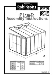 Robinson 8' Lean-To Assembly Instructions Manual