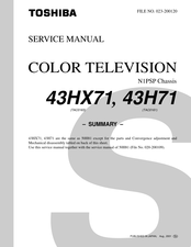 Toshiba 43H71 Service Manual