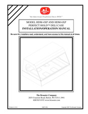 Broaster PERFECT HOLD HDM-4XP Installation & Operation Manual