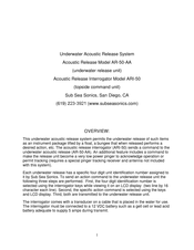 Sub Sea Sonics AR-50-AA Manual