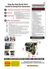 Sportsman GEN9000DF Step-By-Step Quick Start Manual