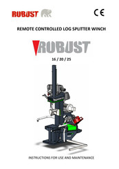 Robust 20 Instructions For Use And Maintenance Manual