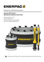 Enerpac MITT2B Operation And Maintenance Manual