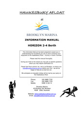 Hawkesbury Afloat HORIZON 2-4 Berth Information Manual