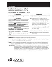 Cooper UTLD Installation Instructions Manual
