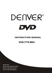 Denver DVD-7779 MK2 Instruction Manual