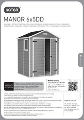 Keter MANOR 6 5DD Series Assembly Instructions Manual