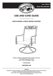 Hampton Bay SANTA MARIA S5-ADQ10801 Use And Care Manual