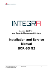 Integra BCR-SD G2 Installation And Service Manual