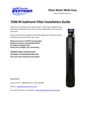 Clean Water Systems 7500-M Installation Manual