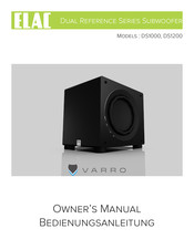 ELAC VARRO Dual Reference Series Owner's Manual