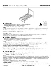 Crate&Barrel Gemini Quick Start Manual