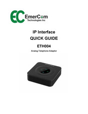 EmerCom Technologies ETH004 Quick Manual