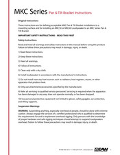 EAW MKC Series Instructions Manual