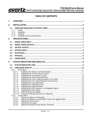 evertz 7707VT-8-OC48 Manual