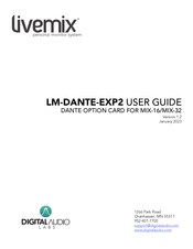 Digital Audio Labs livemix LM-DANTE-EXP2 User Manual