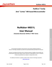 Nuvoton NuMicro NuMaker-M051L User Manual