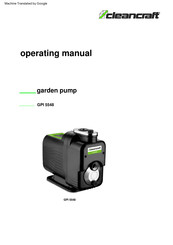 CleanCraft GPI 5548 Operating Manual