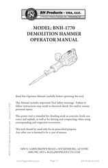 Benner-Nawman BNH-1770 Operator's Manual
