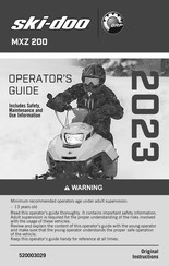 BRP ski-doo MXZ 200 2023 Operator's Manual