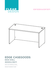 Clear Design EDGE CASEGOODS EDF3059 Installation Manual