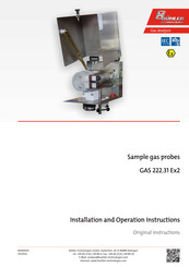 Bühler technologies GAS 222.31 Ex2 Installation And Operation Instruction Manual
