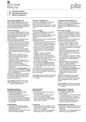 Pilz PNOZ p1vp Operating Instructions Manual