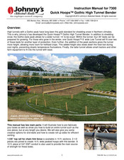 Johnny's Selected Seeds Quick Hoops 7300 Instruction Manual