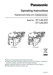 Panasonic ET-LAL341 Operating Instructions Manual
