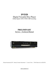 Preliminary DVD20 Service – Technical Manual