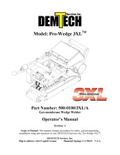 Demtech Pro-Wedge 3XL Operator's Manual