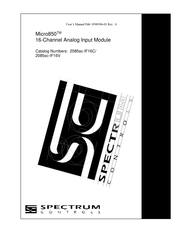 Spectrum Controls Micro800 2085sc-IF16C User Manual